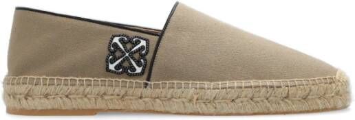 Off-White Anglette espadrilles met pijl applicatie Beige