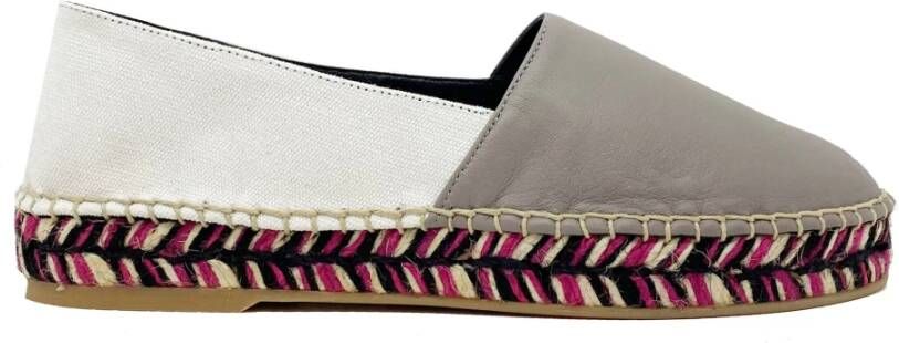 Off White Beige Leren Espadrilles Ss22 Multicolor Dames