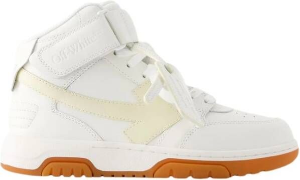 Off White Beige Mid Top Sneakers Beige Dames