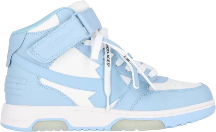 Off White Blauwe High-Top Sneakers