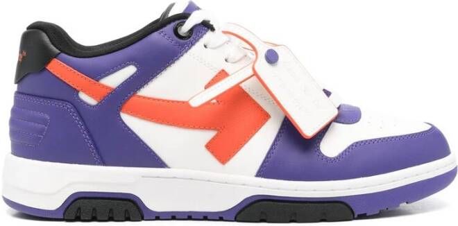 Off White Blauwe Oxford Sneaker met Zip Tie Blue Heren