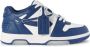 Off White Donkergrijze Zwarte Leren Sneakers Blue Heren - Thumbnail 1
