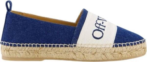 Off White Blauw Wit Bookish Espadrille Schoenen