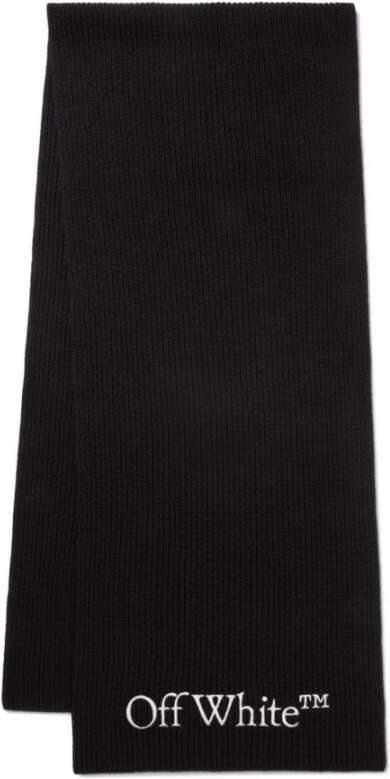 Off White Bookish Logo-Knit Sjaal