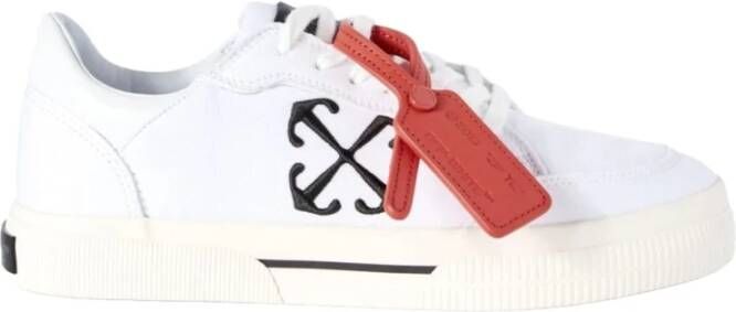 Off White Lage Gevulkaniseerde Canvas Sneakers
