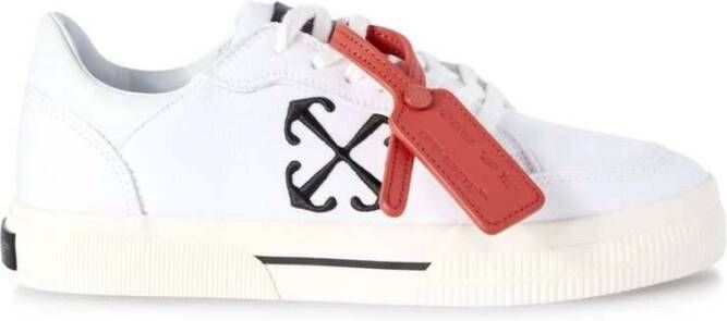 Off White Canvas Sneakers met Arrows Motief White Dames