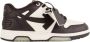 Off White Bruin Leren Sneakers Stijlvol Modern Chic Black Heren - Thumbnail 1
