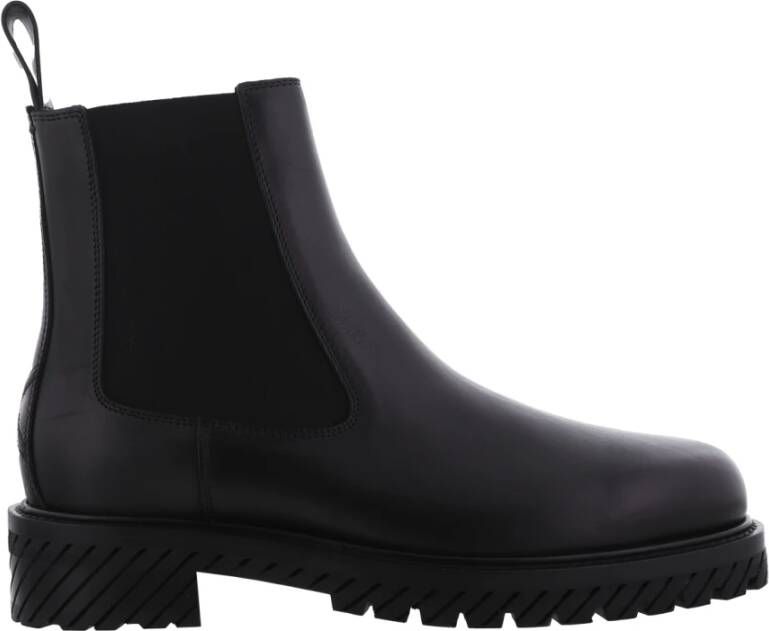 Off White Combat Chelsea Boot Zwart Black Heren