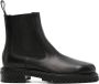 Off White Combat Leren Enkellaarzen Black Heren - Thumbnail 1