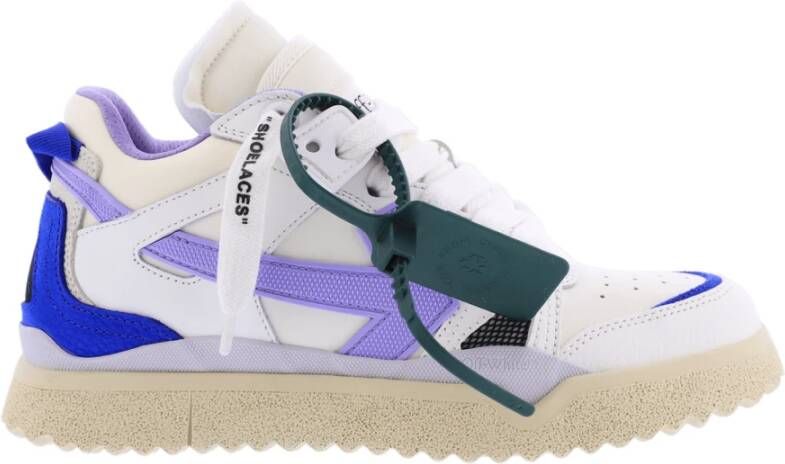 Off White Spons Sneakers Instapmodel Ronde Neus Purple Dames