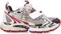 Off White Dynamische Streetwear Sneakers met Pijlmotieven - Thumbnail 1