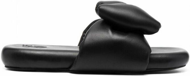 Off White Extra Padded Nappa Leather Slippers Zwart Dames