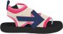 Off White Fuchsia Neopreen Suède Sandalen Multicolor Dames - Thumbnail 1