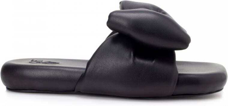 Off White Extra Padded Nappa Leather Slippers Zwart Dames - Foto 2