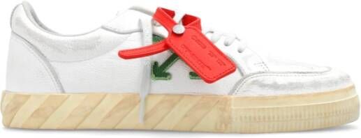 Off-White Low Vulcanized leren sneakers Beige