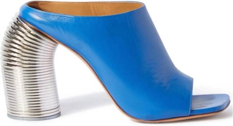 Off White Heeled Mules Blauw Dames
