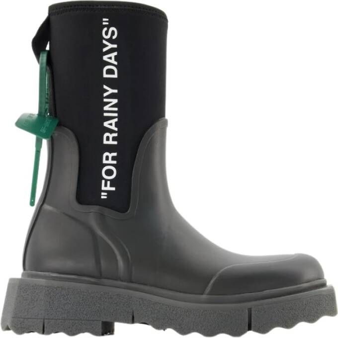 Off-White Boots & laarzen Sponge Rubber Rainboot in zwart