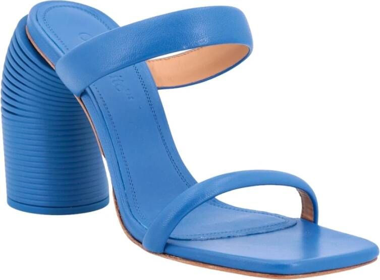 Off White High Heel Sandals Blauw Dames