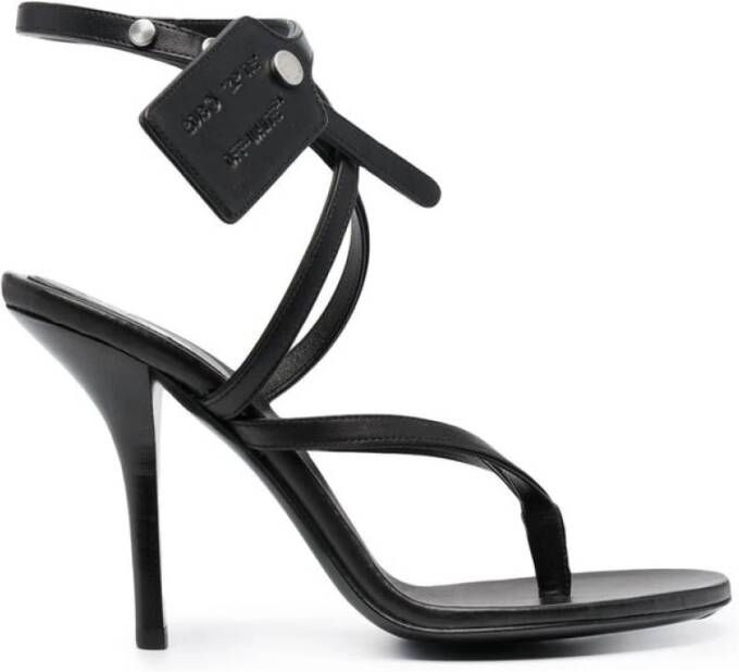 Off White High Heel Sandals Zwart Dames