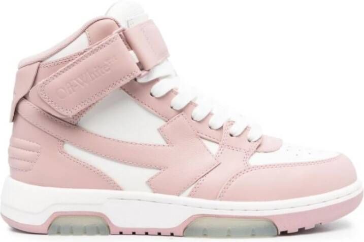 Off White High-Top Sneakers Pink Dames