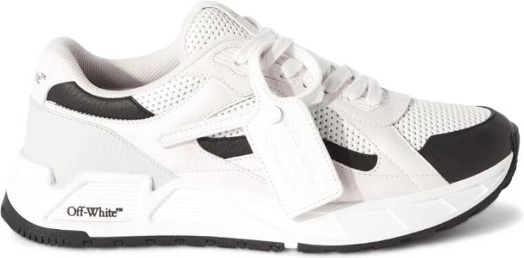 Off White Zwarte en witte hardloopschoenen White Heren