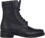 Off White Zwarte leren veterschoenen Black Dames - Thumbnail 1