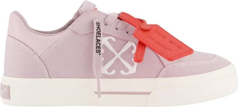 Off White Lage Vulcanized Canvas Sneakers Roze Pink Dames