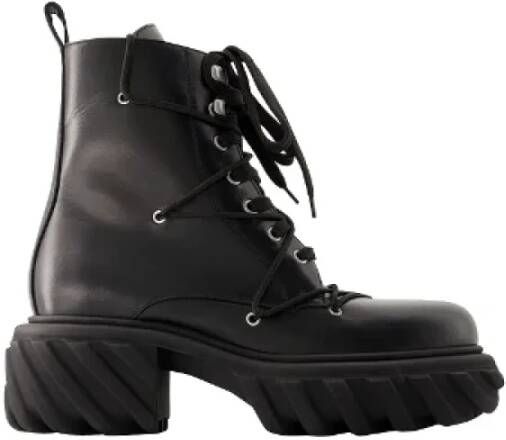 Off White Leather boots Black Dames