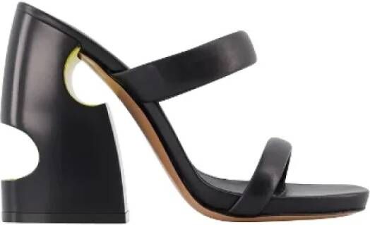 Off White Leather heels Black Dames