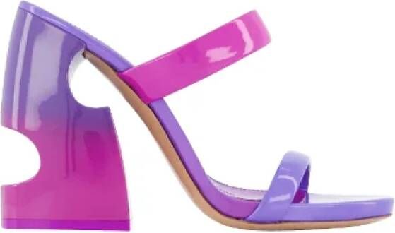 Off White Leather sandals Purple Dames