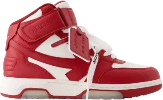 Off White Leather sneakers Red Dames