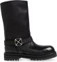 Off White Leren Enkelboots - Thumbnail 1