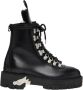 Off White Leather Hiking Boot Dames Zwart - Thumbnail 1