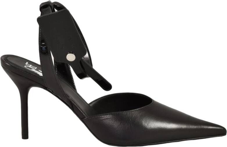 Off White Leren puntige sandaal met 10cm hak