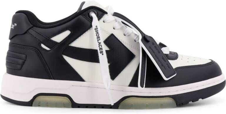 Off White Leren sneakers met iconische ritssluiting