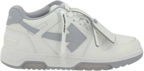 Off White Leren sneakers met pijllogo