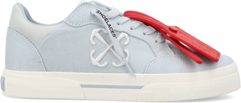 Off White Lichtblauwe Vulcanized Sneakers Blue Dames