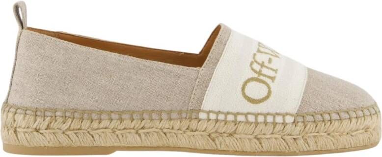Off White Linnen Espadrilles voor Dames Beige Dames - Foto 3