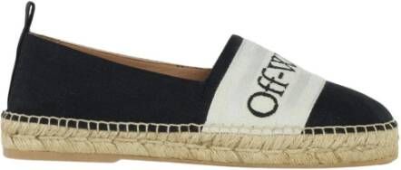 Off White Logo Bookish Espadrilles Black Dames