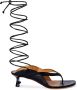 Off-White Lollipop leren sandalen Zwart - Thumbnail 1