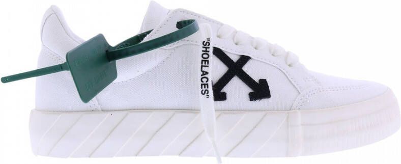 Off White Low Vulcanized Canvas sneakers Wit Dames