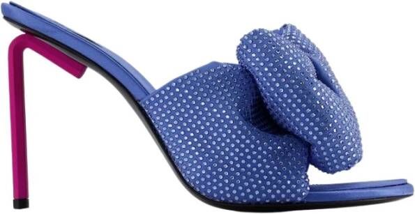 Off White Strass Pop Mules in Blauw Roze Blauw Dames