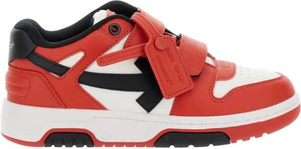 Off White Multicolor lage top klittenbandsneakers Red Heren