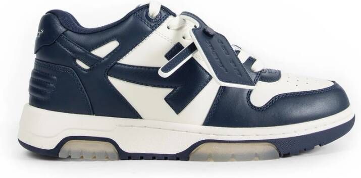 Off White Multicolor Leren Sneakers met Handtekeningdetails