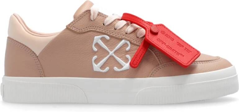 Off White Nieuwe lage gevulkaniseerde sneakers Beige Dames