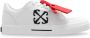 Off White Lage canvas sneakers met leren inzetstuk White Dames - Thumbnail 11