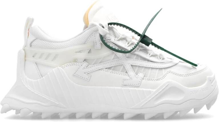 Off White Witte lage sneakers met kenmerkende details White