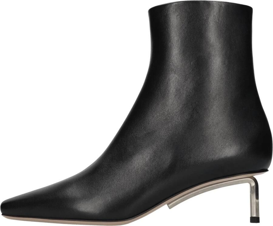 Off White Zilveren Allen Enkellaarzen Black Dames