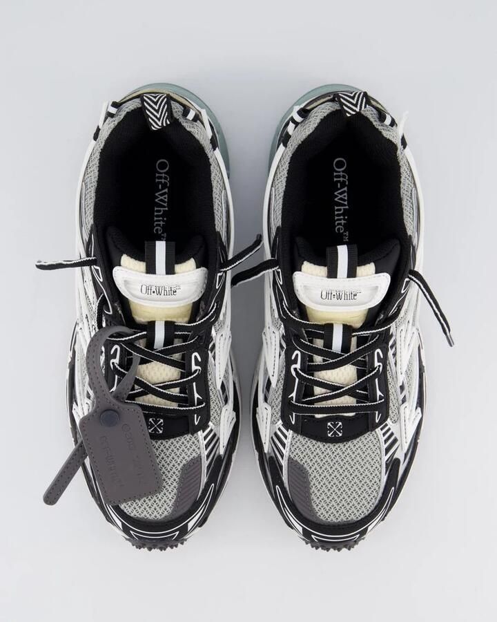 Off White Moderne Mesh Sneakers met Iconische Details - Foto 3