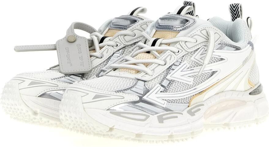 Off White Mesh Vegan Sneakers Ronde Neus White Heren - Foto 5